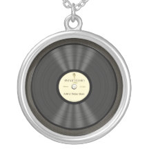 Registro de vinil personalizado do microfone do vi bijuteria