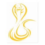 Rei cobra no estilo do desenho da abanada cartões postais