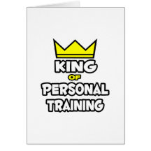Rei do treinamento pessoal cartao