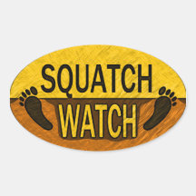 Relógio de Squatch Adesivos Oval