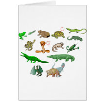 reptiles coleção de répteis ilustração didático cartão