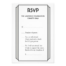 Resposta do ouro RSVP do quadro empilhado do preto Convites Personalizados