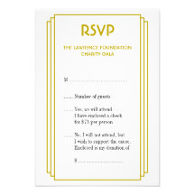 Resposta do ouro RSVP do quadro empilhado do tan d Convites Personalizado