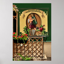 Restaurante no poster de Montmartre Paris
