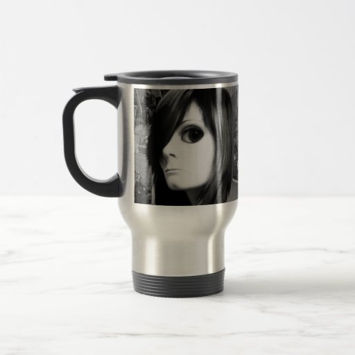 Resto na caneca de viagem da paz