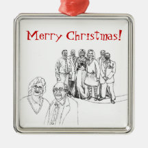 Retrato da família do mag enfeites de natal