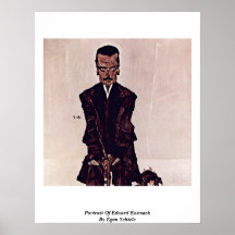Retrato de Eduard Kosmack por Egon Schiele Impressão