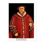 Retrato de Henry Viii perto após Hans Holbein -3 Cartões Postais