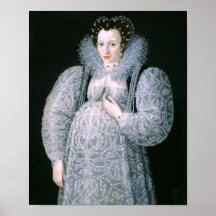 Retrato de uma senhora desconhecida, c.1595 impressão