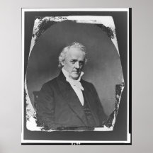 Retrato do 15o presidente James Buchanan dos E.U. Posteres