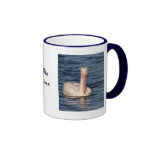 Retrato do pelicano branco caneca