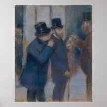 Retratos na bolsa de valores por Edgar Degas Posteres