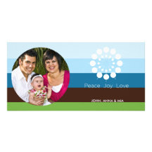 Retro moderno cartoes com foto