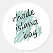 Rhode - menino da ilha no Rhode da criança - mapa  Adesivos
