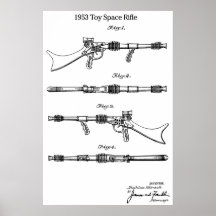 Rifle do espaço de 1953 brinquedos impressão