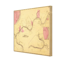 Rio de Allegheny, PA Impressão De Canvas Envolvidas