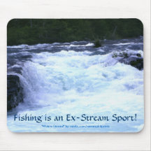 RIO SELVAGEM Mousepad de pesca engraçado