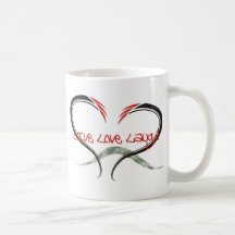 Riso vivo do amor caneca