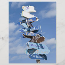 Roadsigns do surf panfletos coloridos
