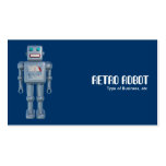 Robô retro - azul (lados alternos) modelo cartao de visita