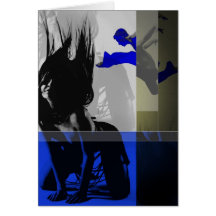 Romance azul cartoes