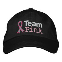 Rosa da equipe do cancro da mama bonés