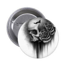 Rosa skull botons