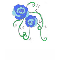 Rosas azuis t - shirts