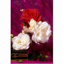 Rosas cor-de-rosa e brancos escultura de fotos