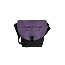 Rosas roxos que wedding favores bolsa mensageiro