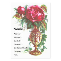 Rosas vermelhas & cartão do comércio do Victorian  Cartao De Visita