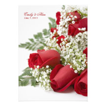 Rosas vermelhas que Wedding convites