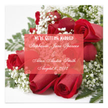 Rosas vermelhas que Wedding o convite