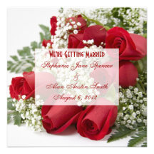 Rosas vermelhas que Wedding o convite