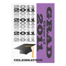Roxo 2011 do convite da graduação