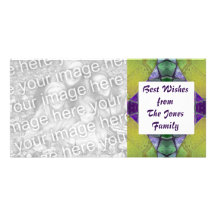 roxo amarelo cartões com foto personalizados