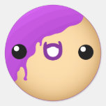 Roxo da etiqueta da rosquinha adesivos