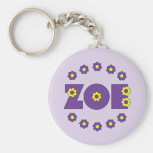 Roxo de Zoe Flores Chaveiro