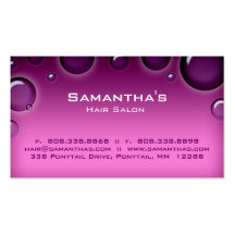 Roxo do cartão da nomeação do salão de beleza das  cartões de visita