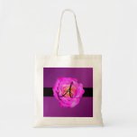 Roxo do monograma do rosa do rosa quente bolsas para compras