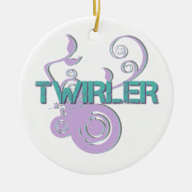 Roxo e ornamento da foto do Twirler de turquesa