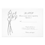 Rsvp do casamento do lírio de Calla Convites Personalizados