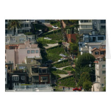 Rua do Lombard em San Francisco Americas Crookedes Cartões