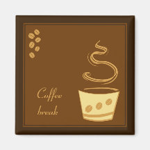 Ruptura de café - design do ímã do negócio imas