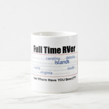 RVer a tempo completo e onde o tenha estado Caneca