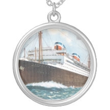 S.S. Forro de oceano do vintage de Manhattan Bijuterias Personalizadas