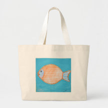 Saco alaranjado dos peixes bolsa