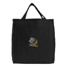 Saco bordado da paixão flor roxa bolsas