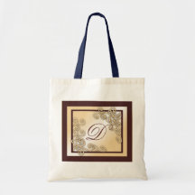 Saco do monograma D Bolsas Para Compras