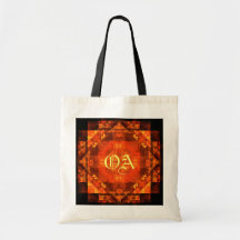 Saco do monograma da arte abstracta da bênção bolsa para compra